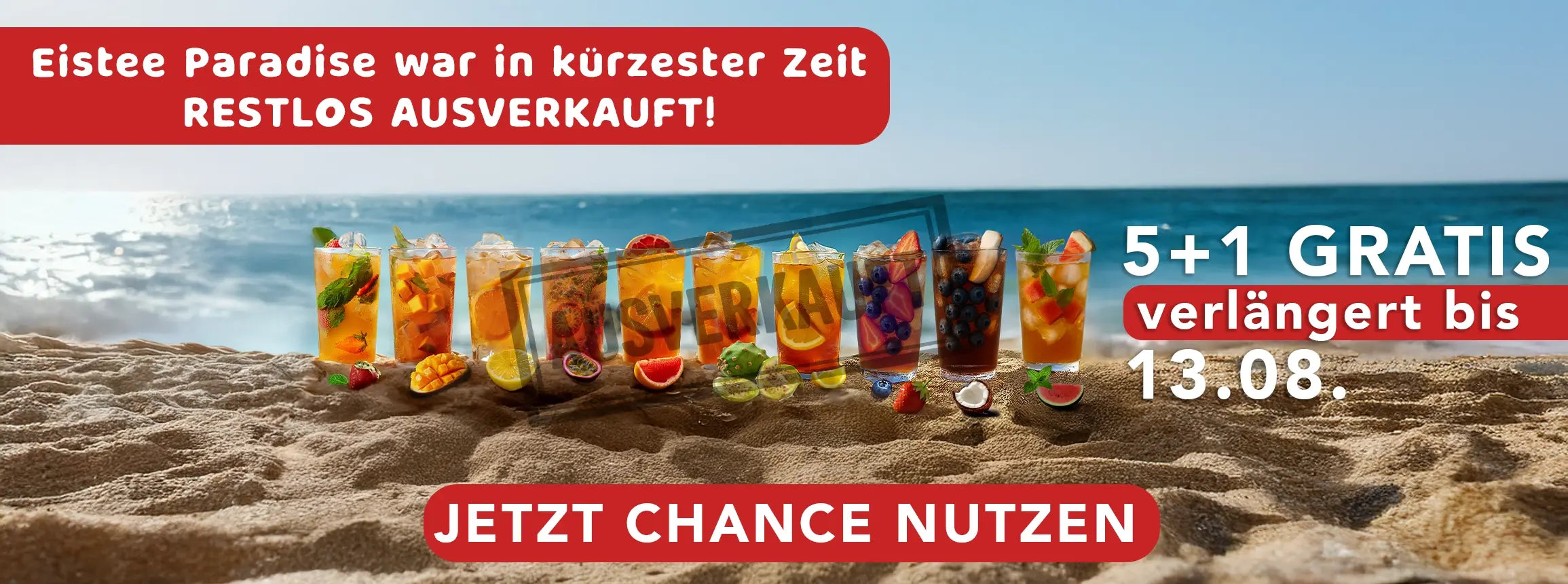 Promotion for free glass straws with purchase of four boxes on a green background.