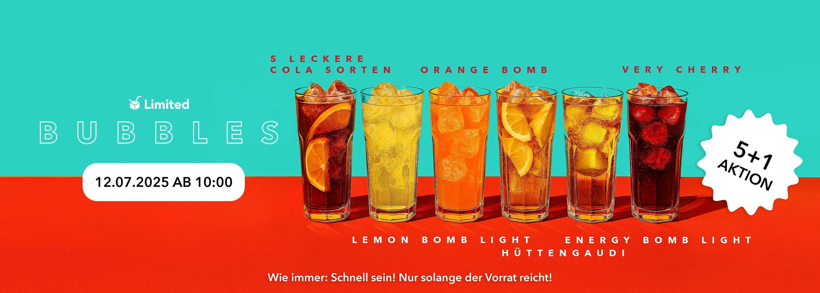 Promotion for free glass straws with purchase of four boxes on a green background.