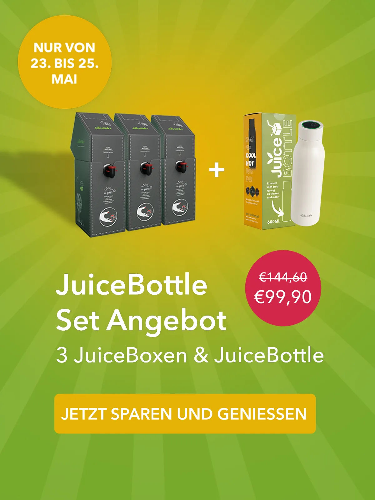 Promotion for free glass straws with purchase of four boxes.