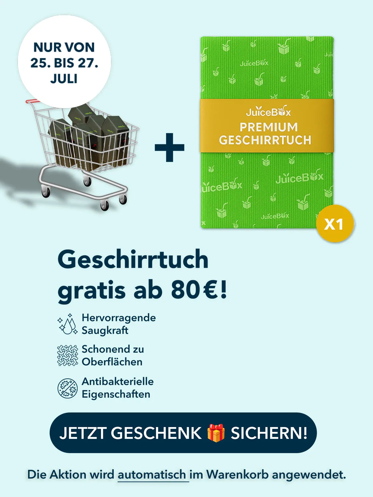 Promotion for free glass straws with purchase of four boxes.