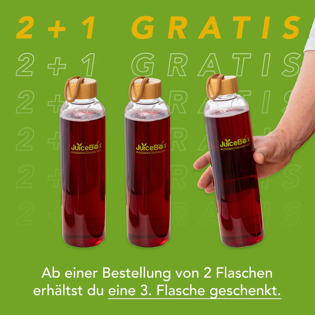 JuiceBox™ Glastrinkflasche